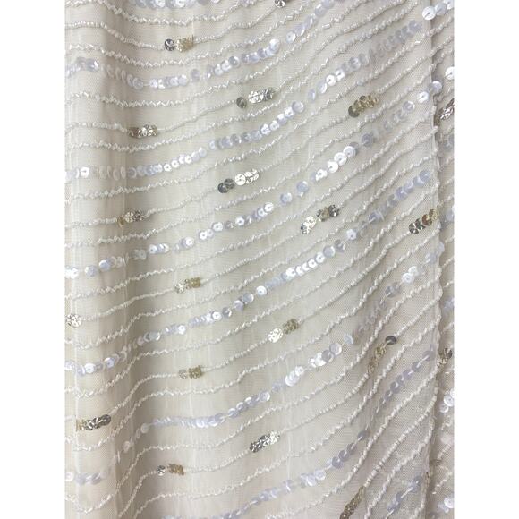 NWT ADRIANNA PAPELL DRESS 6 WHITE BRIDAL WEDDING BRIDE ENGAGEMENT - Picture 13 of 16